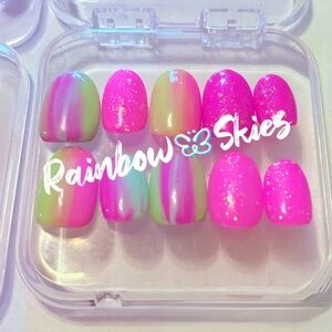 Colorful Press-On Nails Set